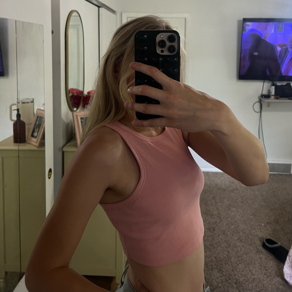 Wild Fable Pink Crop Tank Top